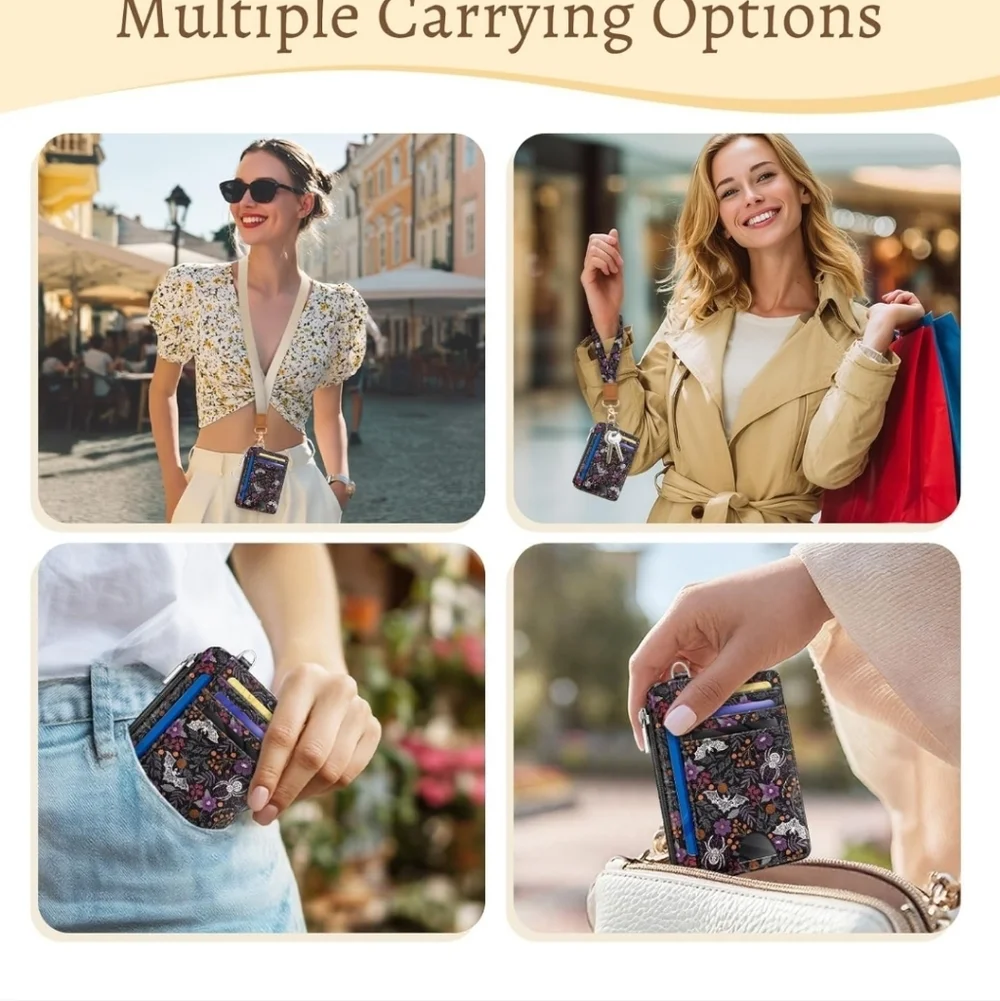 Floral Bat Design Phone Wallet Case
